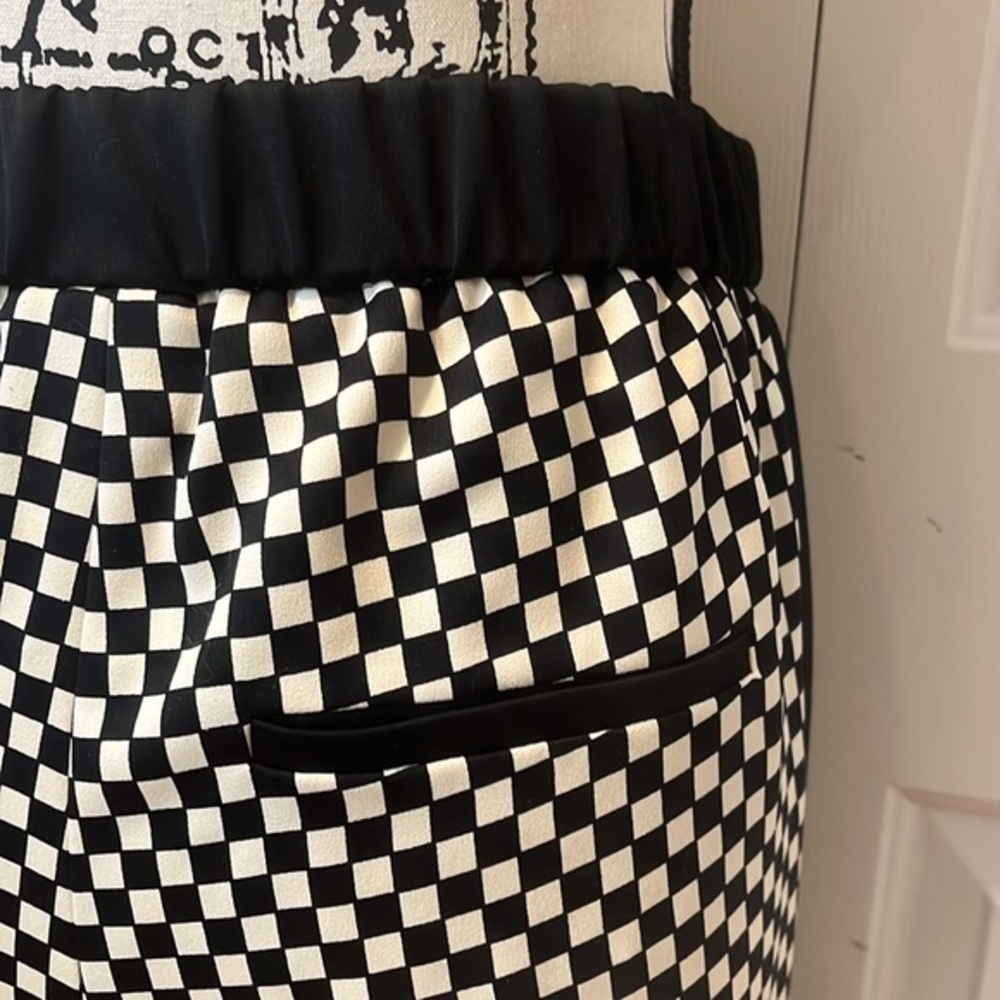 MARELLA Art. 365 Monochrome collection tuxedo stripe check pants Sz 2 - Picture 8 of 8